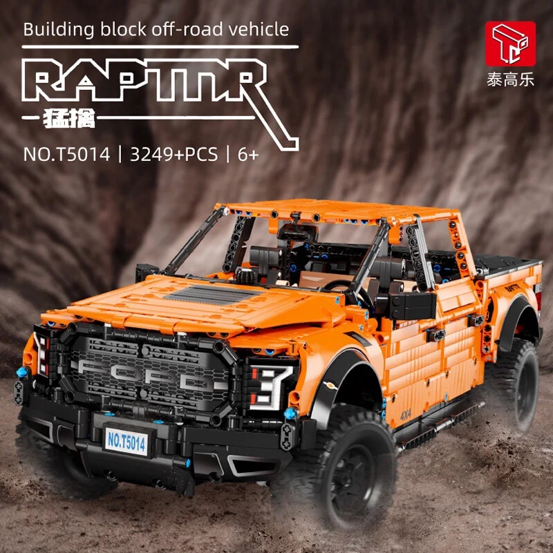 T5014 3249pcs 1:8 High-Tech Ford Raptors F-150 Model Racing Car Compatible with 42126 Building Block Bricks Toys
T5014 3249pcs 1:8 High-Tech Ford Raptors F-150 Model Racing Car Compatible with 42126 Building Block Bricks Toys
