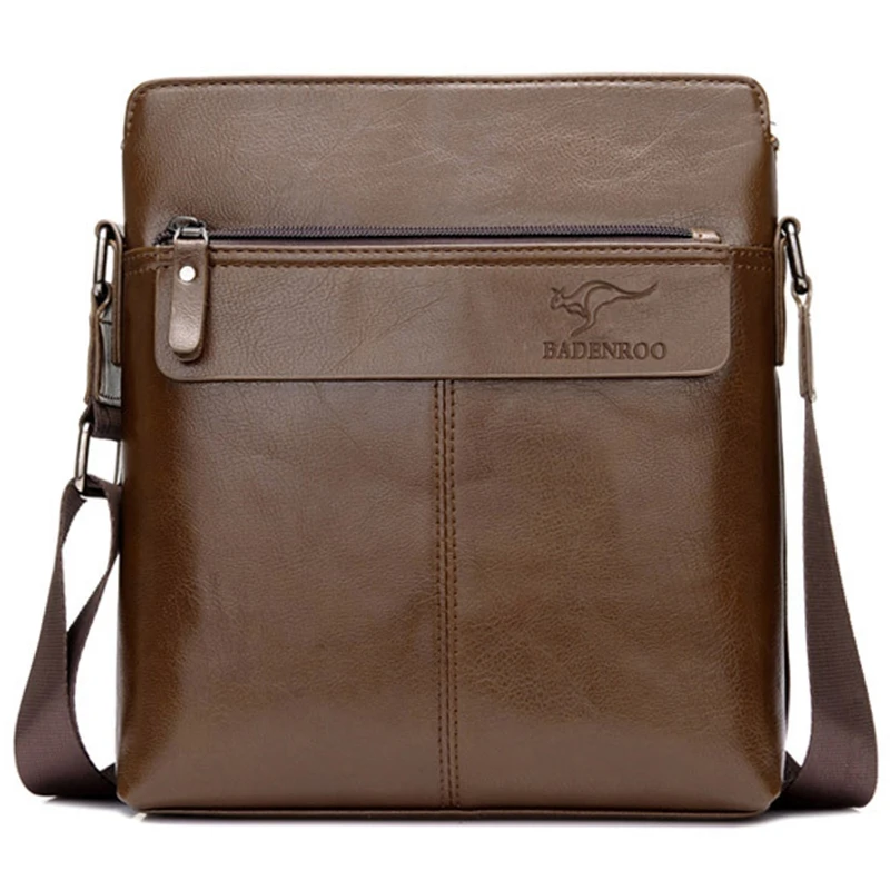 

KANGAROO Luxury Brand Men Bag Leather Men Shoulder Messenger Bags Designer Black Casual Crossbody Bags Business Briefcase Bolsa