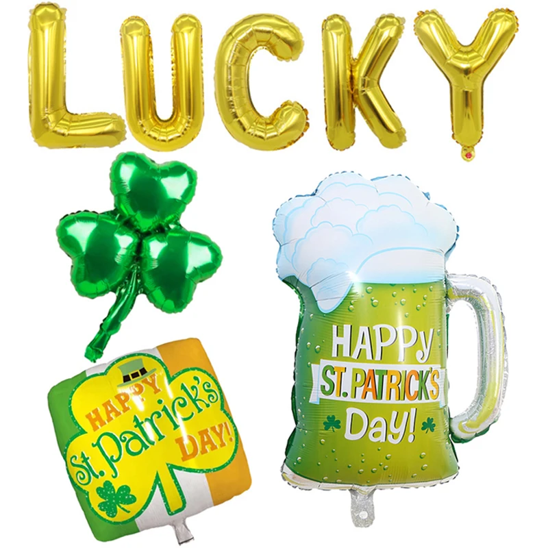 Happy St. Patrick's Day Foil Balloons Lucky Clover Helium Ballons St. Patrick’s Day Decorations Irish Festival Party Supplies
Happy St. Patrick's Day Foil Balloons Lucky Clover Helium Ballons St. Patrick’s Day Decorations Irish Festival Party Supplies