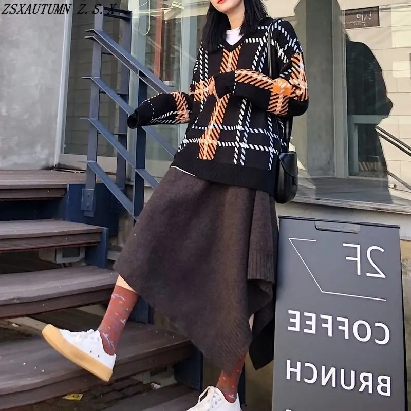 Knitted Women's Half Skirt Mid Length Autumn Winter Loose Asymmetrical A-line Skirt Female Trend Vintage Naughty Casual Skirts
Knitted Women's Half Skirt Mid Length Autumn Winter Loose Asymmetrical A-line Skirt Female Trend Vintage Naughty Casual Skirts