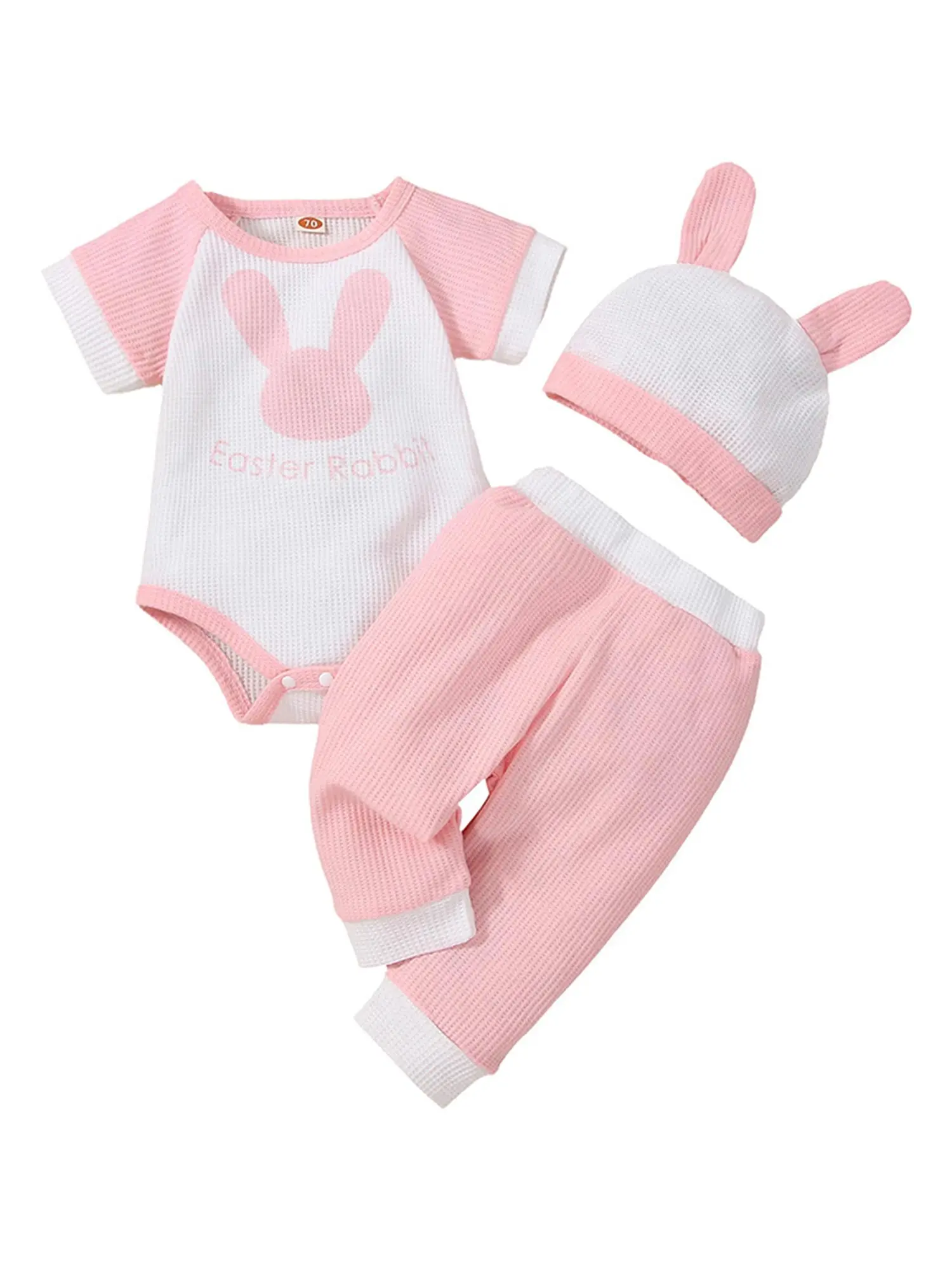 Newborn Baby Boys Girls Summer Elastic Waist Waffle Cotton Animal Round Neck Short Sleeve Pullover Fashion Hat Pant 3 Piece Set
Newborn Baby Boys Girls Summer Elastic Waist Waffle Cotton Animal Round Neck Short Sleeve Pullover Fashion Hat Pant 3 Piece Set