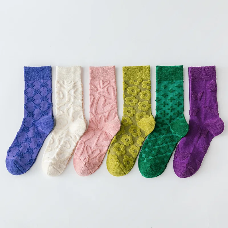 3D Flower Pattern Women Socks Solid Korean Fashion Cotton Sock Woman Comfortable Long Soft Lady Sock Autumn Winter Kawaii Sock
3D Flower Pattern Women Socks Solid Korean Fashion Cotton Sock Woman Comfortable Long Soft Lady Sock Autumn Winter Kawaii Sock