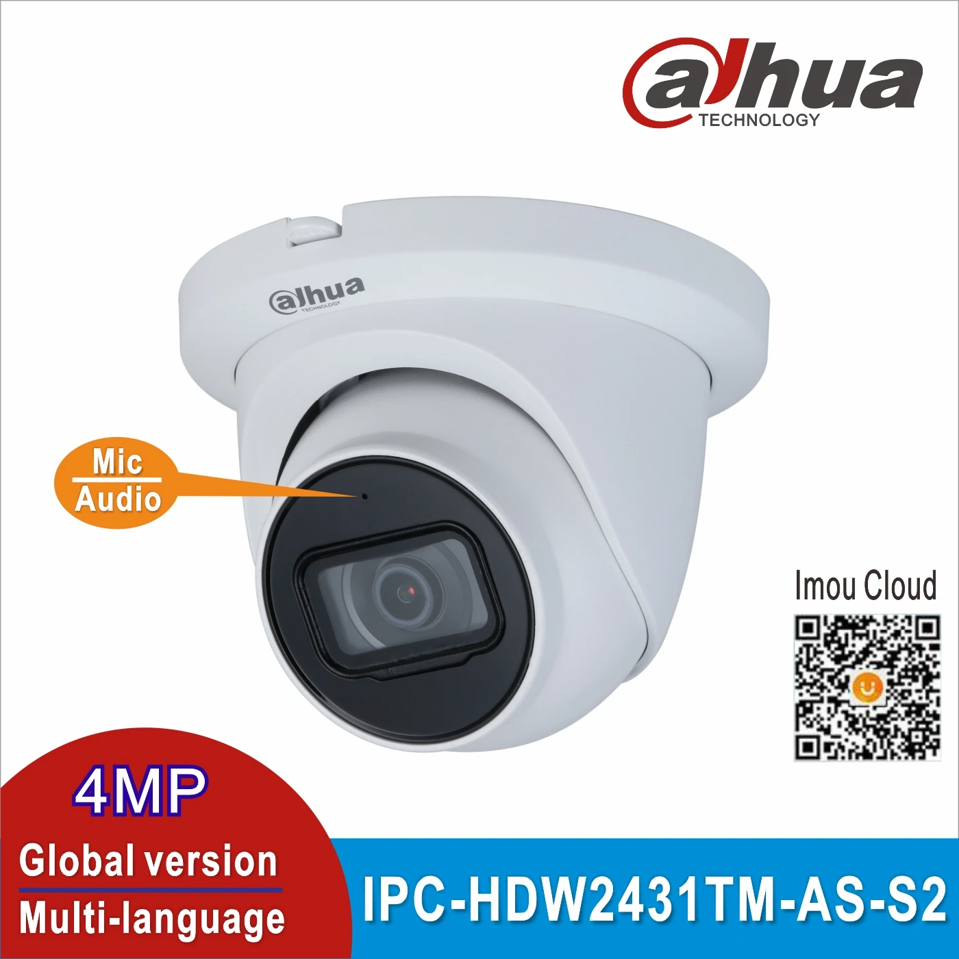 Камера видеонаблюдения Dahua IPC-HDW2431TM-AS-S2 4 МП POE со встроенным микрофоном и слотом для SD-карты H.265 IP67 IR 30M IVS Starlight ip
Камера видеонаблюдения Dahua IPC-HDW2431TM-AS-S2 4 МП POE со встроенным микрофоном и слотом для SD-карты H.265 IP67 IR 30M IVS Starlight ip