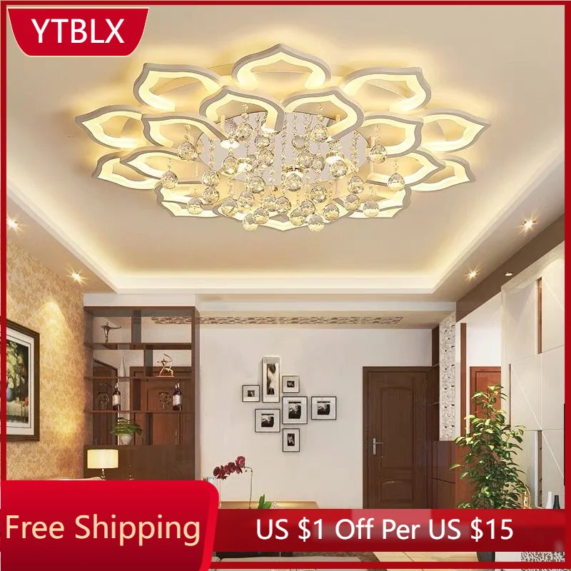 Современная хрустальная люстра, потолочные светильники для гостиной, спальни, кухни, освещение для помещений, светодиодные осветительные п...
Современная хрустальная люстра, потолочные светильники для гостиной, спальни, кухни, освещение для помещений, светодиодные осветительные п...