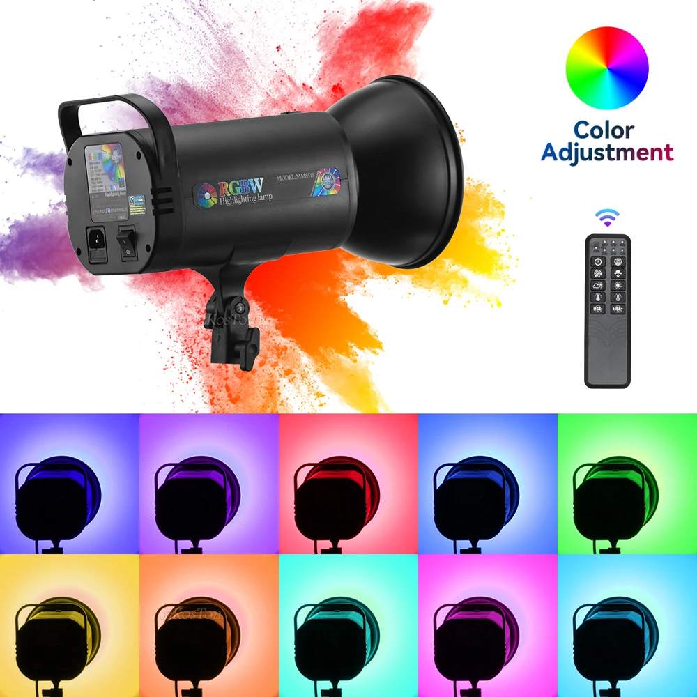 RGB COB LED Video Light Studio Lighting 1700K-12000K Professional Studio Strobe Flash Lamp Bowens Mount for Camera Video Photo
RGB COB LED Video Light Studio Lighting 1700K-12000K Professional Studio Strobe Flash Lamp Bowens Mount for Camera Video Photo