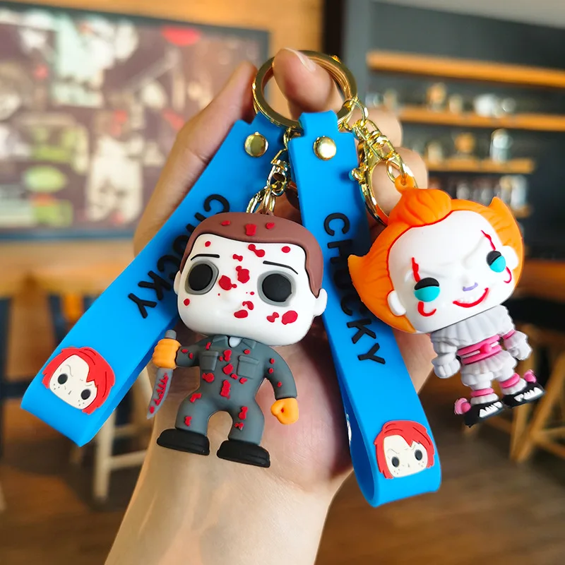 Anime horror character Keychain Halloween Cartoon Cute Doll PVC Keyring Ornament Key Chain Car Pendant Kids Toys Gifts
Anime horror character Keychain Halloween Cartoon Cute Doll PVC Keyring Ornament Key Chain Car Pendant Kids Toys Gifts