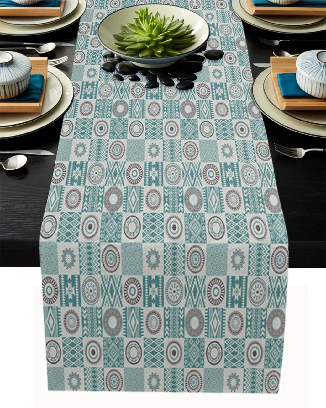 Декоративная скатерть в этническом стиле для обеденного стола, кухни, гостиной, ресторана, кафе 
Декоративная скатерть в этническом стиле для обеденного стола, кухни, гостиной, ресторана, кафе