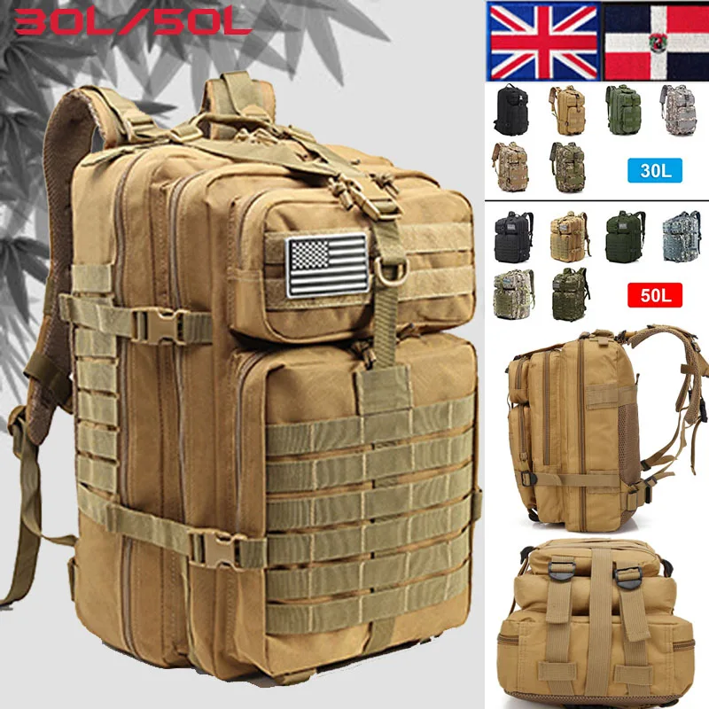 Нейлоновый тактический рюкзак для треккинга и охоты 30L/50L 900D, водонепроницаемая сумка, уличные военные рюкзаки, тактические сумки для кемпинга
Нейлоновый тактический рюкзак для треккинга и охоты 30L/50L 900D, водонепроницаемая сумка, уличные военные рюкзаки, тактические сумки для кемпинга