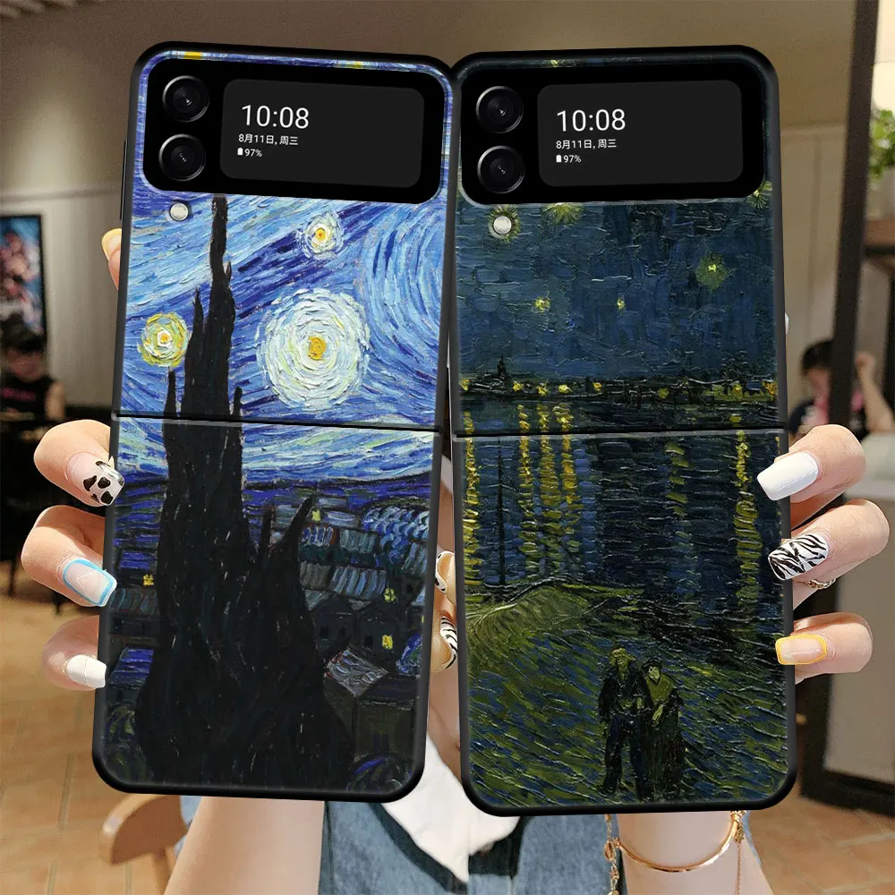 Celular Case Coque for Samsung Galaxy Zflip Flip3 Zflip3 Z Flip 5G Paintings Starry Night Van Gogh Black Capinha Fashion
Celular Case Coque for Samsung Galaxy Zflip Flip3 Zflip3 Z Flip 5G Paintings Starry Night Van Gogh Black Capinha Fashion
