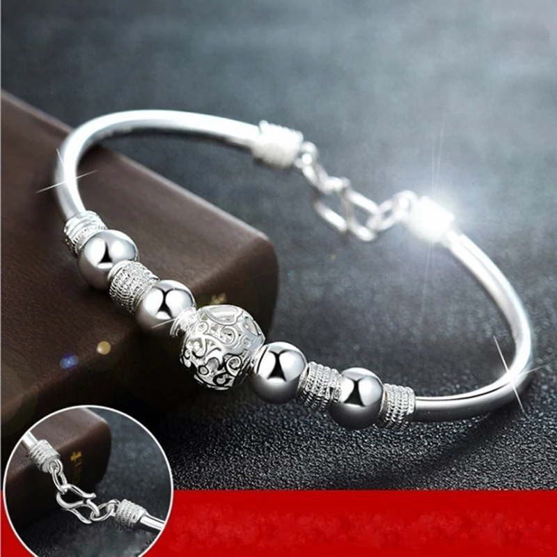 Lucky Beads Bangles For Women Bracelets Luxury Designer Party Wedding Jewelry New Korean Fashion Silver Adjustable Bracelet
Lucky Beads Bangles For Women Bracelets Luxury Designer Party Wedding Jewelry New Korean Fashion Silver Adjustable Bracelet