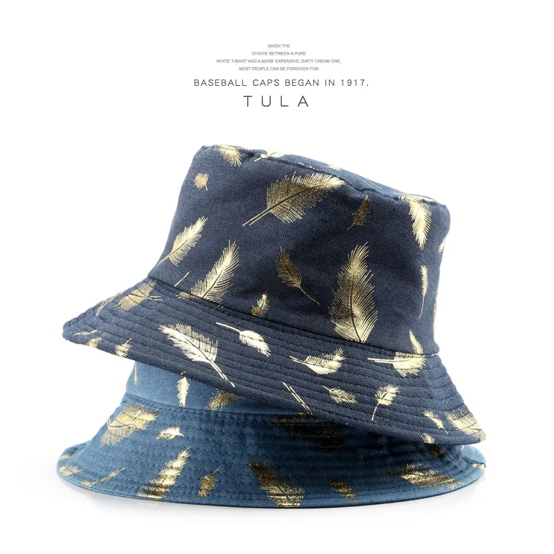 Cotton Bucket Hats Women And Men Summer Sunscreen Panama Hat Feather Print Outdoor Fisherman Hat Double-Sided Unisex Bonnet Caps
Cotton Bucket Hats Women And Men Summer Sunscreen Panama Hat Feather Print Outdoor Fisherman Hat Double-Sided Unisex Bonnet Caps