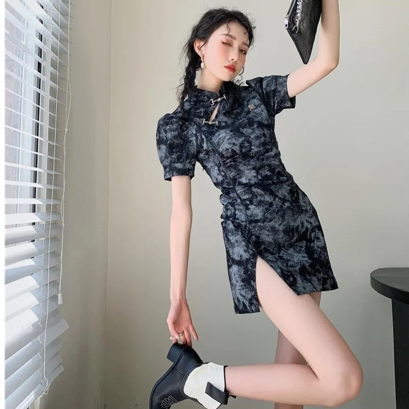 Black Bubble Sleeve Dress Women Summer Cheongsam High Waist A Line MINI Dress Fluffy Dress Women Lace Vintage Ball Gown Party
Black Bubble Sleeve Dress Women Summer Cheongsam High Waist A Line MINI Dress Fluffy Dress Women Lace Vintage Ball Gown Party