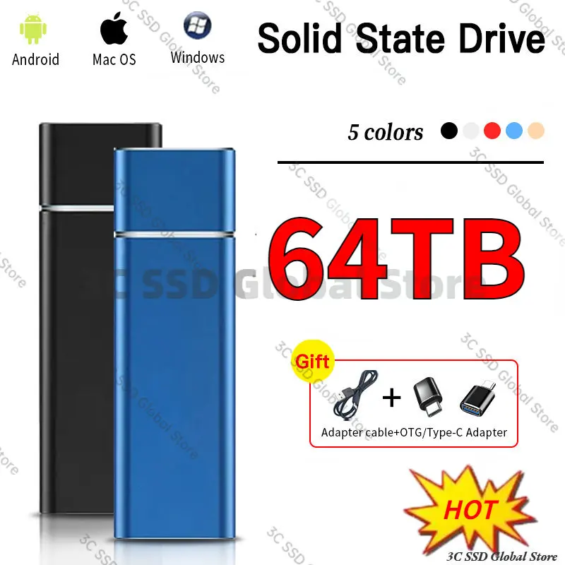 New High Speed External SSD 256TB Portable Solid State Drive 2TB USB 3.1 Type-C Mobile Storage Device for Mac Latop/Desktop
New High Speed External SSD 256TB Portable Solid State Drive 2TB USB 3.1 Type-C Mobile Storage Device for Mac Latop/Desktop