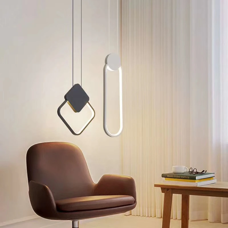 Nordic White Square LED Round Pendant Lamp With 1M Long Wire Dimmable BedRoom High Ceiling Hanging Light for Bedside Home Decor 
Nordic White Square LED Round Pendant Lamp With 1M Long Wire Dimmable BedRoom High Ceiling Hanging Light for Bedside Home Decor