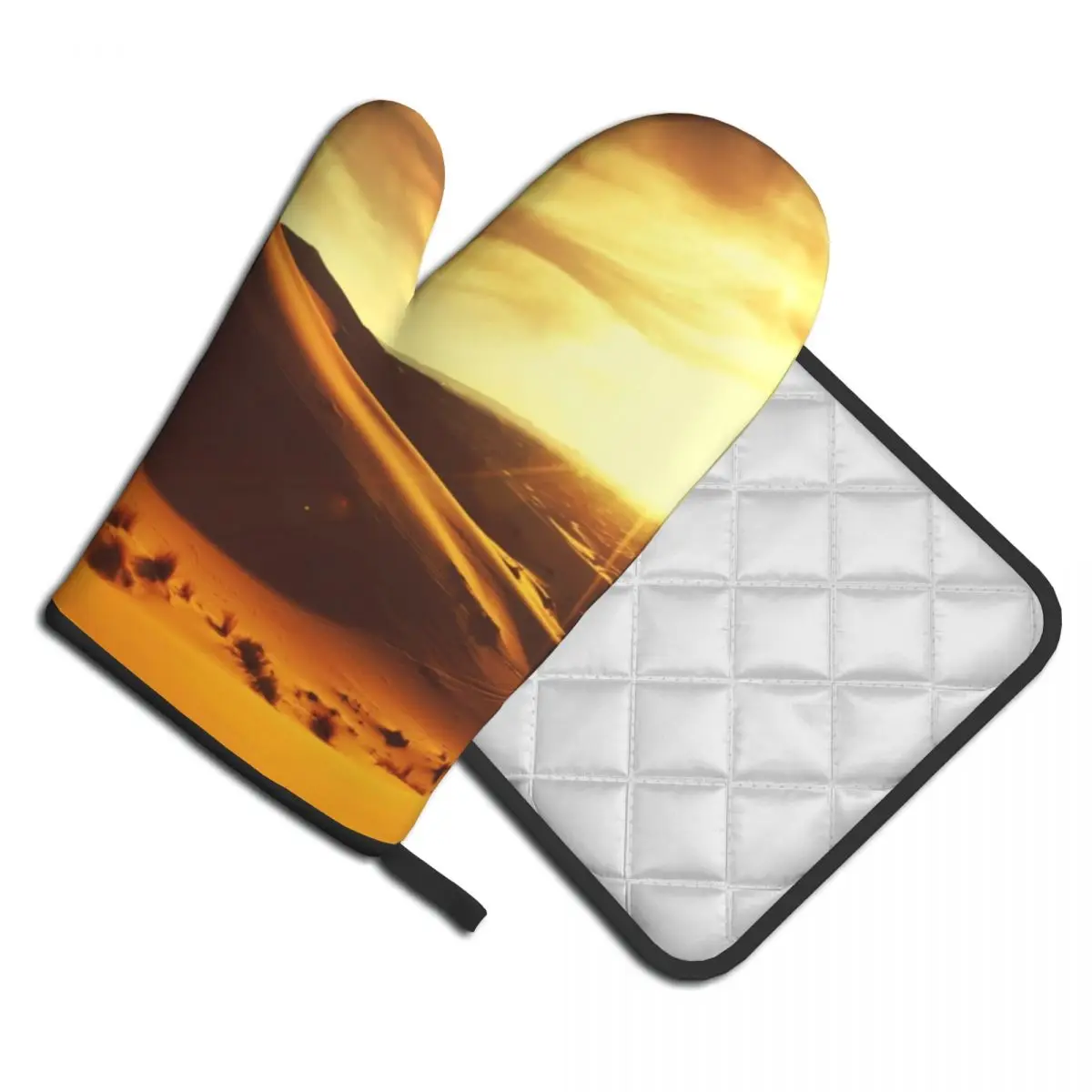 Sahara Desert Kitchen Glove Golden Sunset Insulation Barbecue Mitten Pot Holder Baking Cooking Mitts Set
Sahara Desert Kitchen Glove Golden Sunset Insulation Barbecue Mitten Pot Holder Baking Cooking Mitts Set