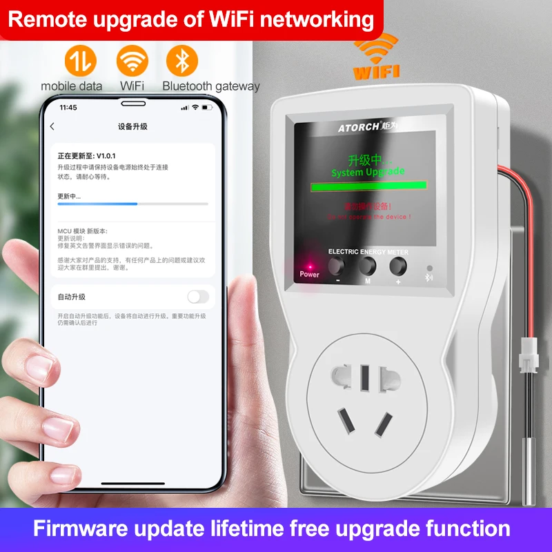 220V AC Tuya WIFI Smart Socket Digital Wattmeter EU Plug Power Meter Electricity Consumption Power Kilowatt Wattage Energy Meter
220V AC Tuya WIFI Smart Socket Digital Wattmeter EU Plug Power Meter Electricity Consumption Power Kilowatt Wattage Energy Meter
