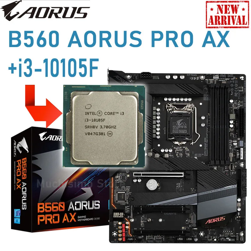 Intel Core i3 10105F + Gigabyte B560 AORUS PRO AX Motherboard Combo LGA 1200 Intel B560 Mainboard 128GB DDR4 PCI-E4.0 SATA 3 New
Intel Core i3 10105F + Gigabyte B560 AORUS PRO AX Motherboard Combo LGA 1200 Intel B560 Mainboard 128GB DDR4 PCI-E4.0 SATA 3 New