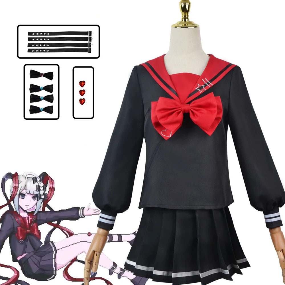 Game NEEDY GIRL OVERDOSE KAngel Cosplay Costume Adult Women Black JK Sailor Skirt Suit Halloween Outfit Uniform
Game NEEDY GIRL OVERDOSE KAngel Cosplay Costume Adult Women Black JK Sailor Skirt Suit Halloween Outfit Uniform