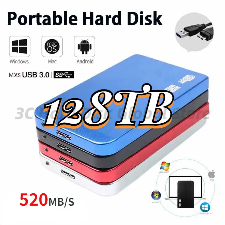 100% Original 128TB External Hard Drive Data Storage Device Portable SSD TypeC interface Solid State Disk for Laptop/Desktop/mac
100% Original 128TB External Hard Drive Data Storage Device Portable SSD TypeC interface Solid State Disk for Laptop/Desktop/mac
