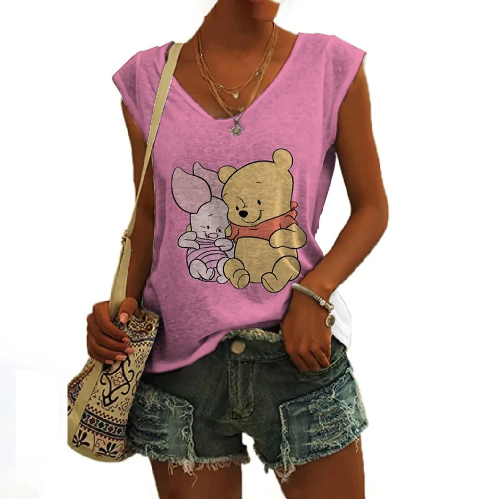 Summer hot selling women's clothing new Disney brand Winnie the Pooh anime 3D printing V-neck street style sleeveless vest Y2K
Summer hot selling women's clothing new Disney brand Winnie the Pooh anime 3D printing V-neck street style sleeveless vest Y2K