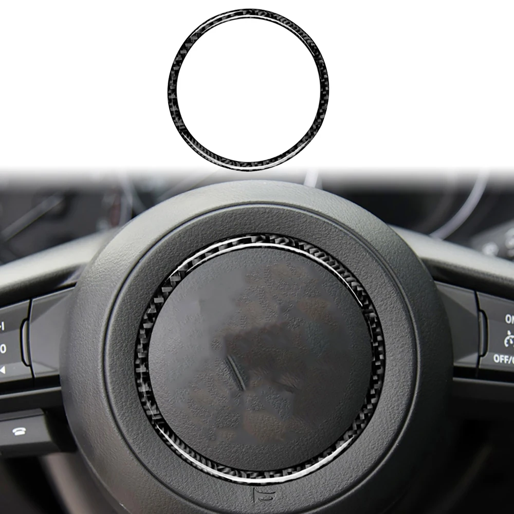 

Настоящее углеродное волокно для Mazda, для Axela, для ATENZA, CX-4, отделка рулевого колеса автомобиля, кольцо, декоративные наклейки, модификация автомобиля