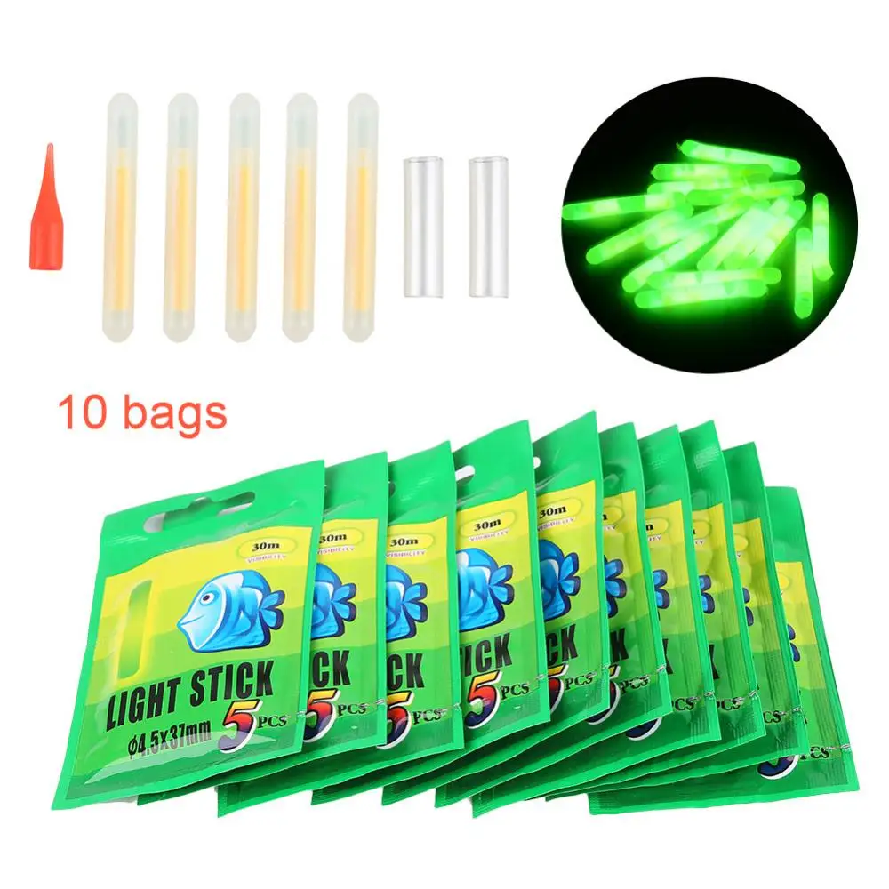 100pcs Fishing Float Light Stick Night Dark Glow Stick Fishing Tackle Fluorescent Float Rod Lightstick Useful Fishing/Party 30M
100pcs Fishing Float Light Stick Night Dark Glow Stick Fishing Tackle Fluorescent Float Rod Lightstick Useful Fishing/Party 30M