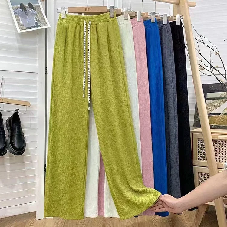 Women's Summer Sagging Thousand Wide Leg Pants Women High Waist Loose Drawstring Dragging The Floor Trouser
Women's Summer Sagging Thousand Wide Leg Pants Women High Waist Loose Drawstring Dragging The Floor Trouser