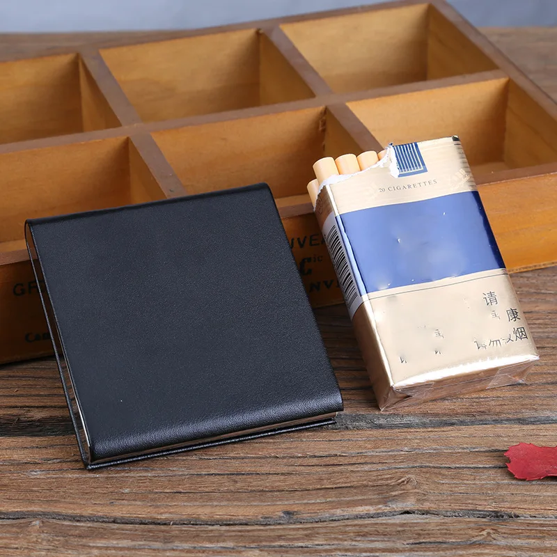 Magnetic Closure Flip Stainless Steel Leather Vertical Cigarette Case Cigarette Packets Holds Up To 10 Cigarettes
Magnetic Closure Flip Stainless Steel Leather Vertical Cigarette Case Cigarette Packets Holds Up To 10 Cigarettes