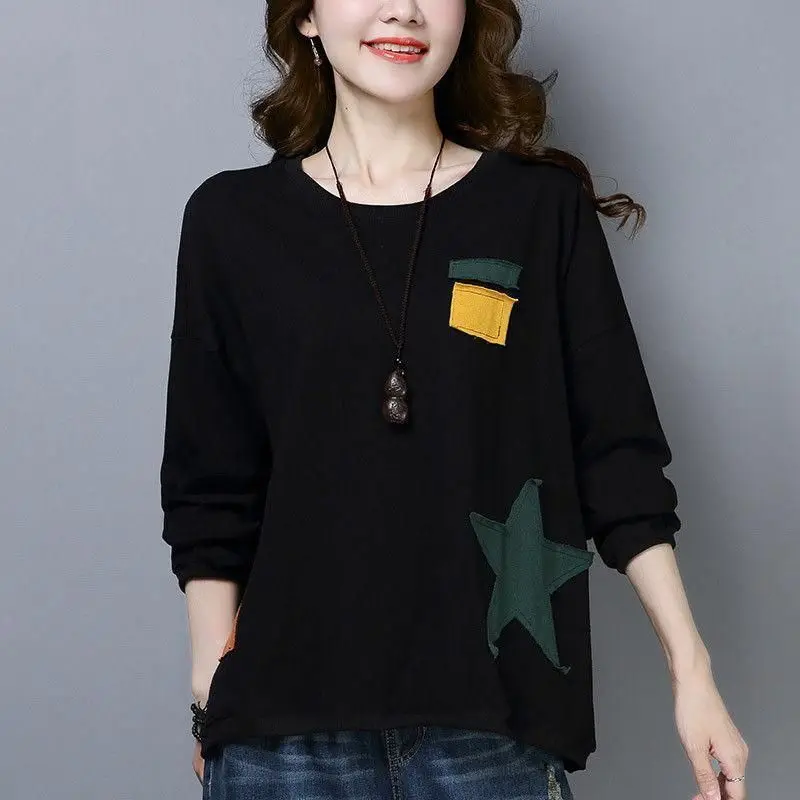 5XL Women Vintage Oversized Cotton T-Shirt Female Spring Autumn New Long Sleeves O-Neck Big Size Old Patchwork Loose Casual Tops
5XL Women Vintage Oversized Cotton T-Shirt Female Spring Autumn New Long Sleeves O-Neck Big Size Old Patchwork Loose Casual Tops