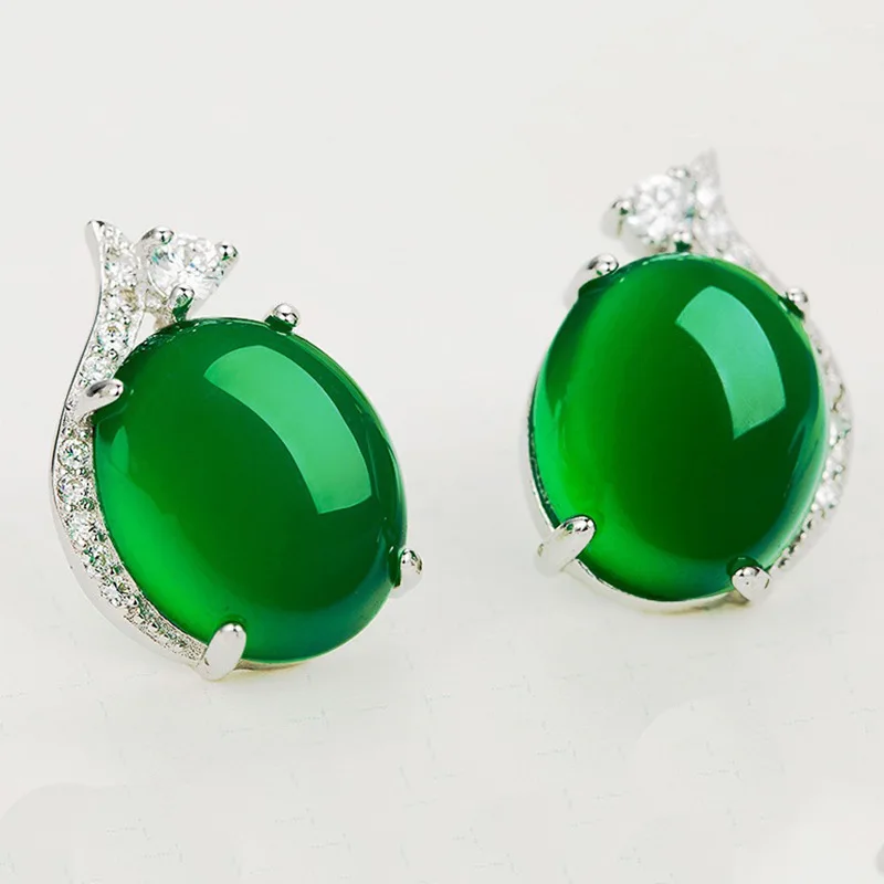 New Trendy Fashion Simulation Green Chalcedony Zircon Inlaid Copper Metal Stud Earrings for Women Girl Elegant Everyday Jewelry
New Trendy Fashion Simulation Green Chalcedony Zircon Inlaid Copper Metal Stud Earrings for Women Girl Elegant Everyday Jewelry
