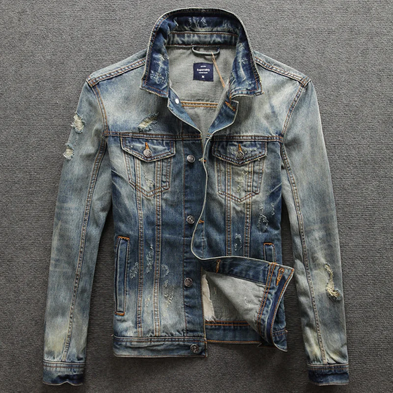 Streetwear Fashion Men Jacket Retro Washed Destroyed Patchwork Designer Ripped Denim Jacket Men Coats Hip Hop Chaquetas Hombre
Streetwear Fashion Men Jacket Retro Washed Destroyed Patchwork Designer Ripped Denim Jacket Men Coats Hip Hop Chaquetas Hombre
