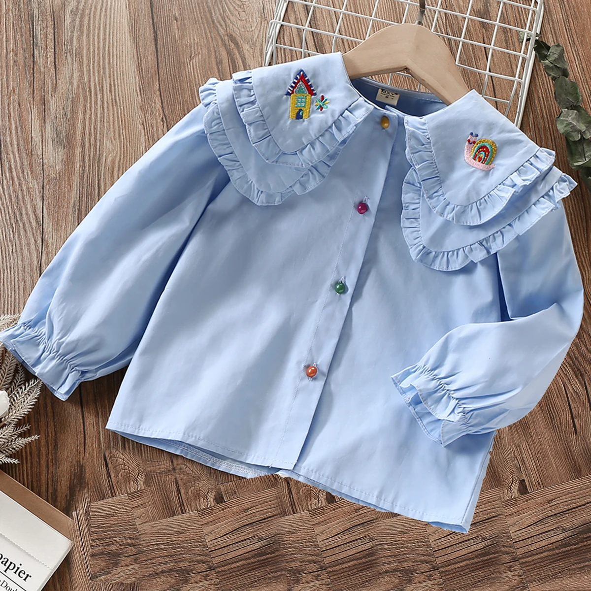 Baby Kids Blue Shirts for Girls Blouses White School Cotton Autumn Long Sleeve Children Clothes for Teenagers Tops 2 4 6 8 Years
Baby Kids Blue Shirts for Girls Blouses White School Cotton Autumn Long Sleeve Children Clothes for Teenagers Tops 2 4 6 8 Years