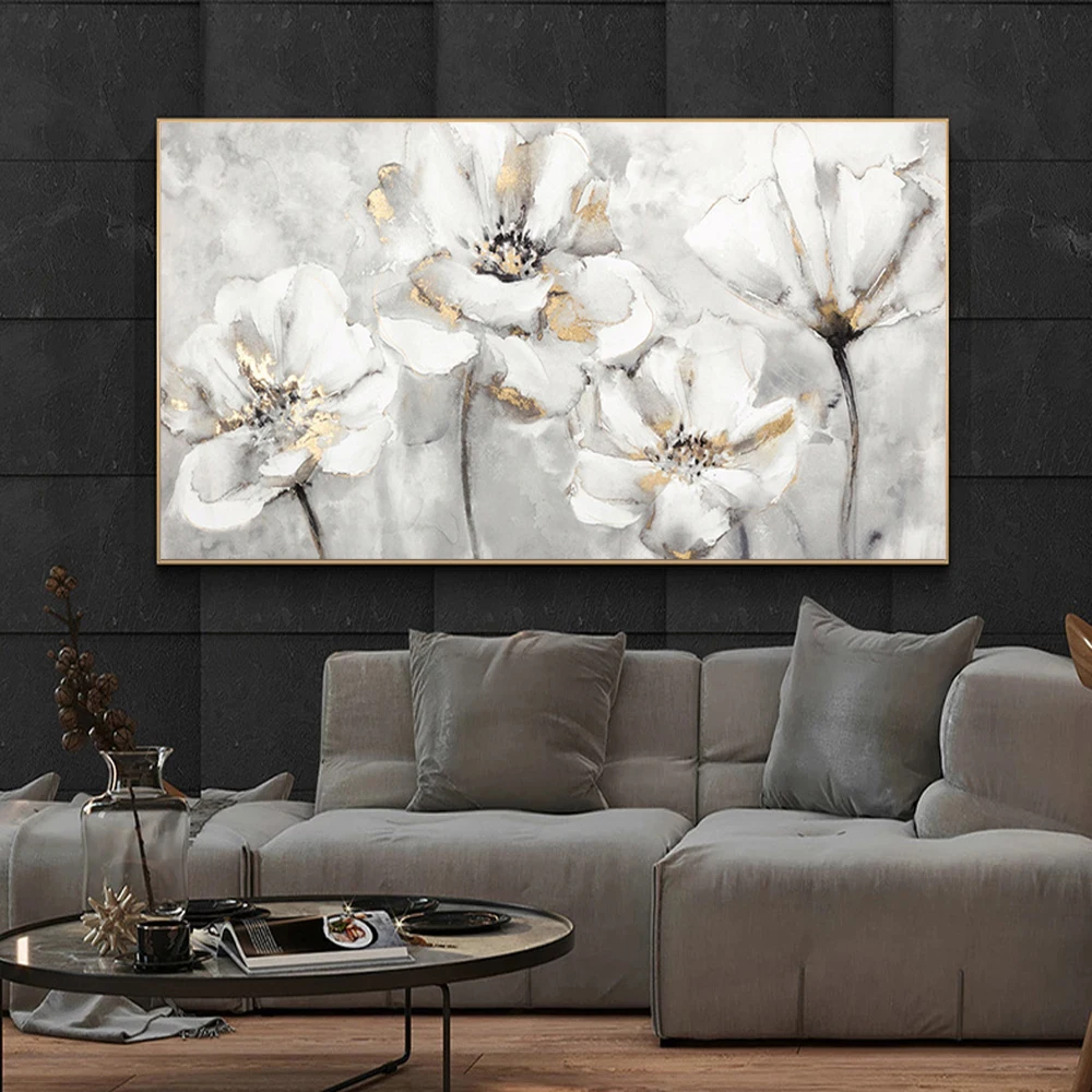 Abstract White and Golden Flower Canvas Painting Modern Prints and Posters Wall Art Pictures for Living Room Home Decor Unframed
Abstract White and Golden Flower Canvas Painting Modern Prints and Posters Wall Art Pictures for Living Room Home Decor Unframed