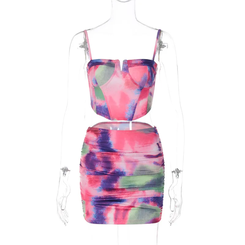 Sexy Night Club Party Dress Sets 2023 Summer New Printed Crop Slip Tops Slim Short Skirts Sets Fashion Lady Street Matching Suit
Sexy Night Club Party Dress Sets 2023 Summer New Printed Crop Slip Tops Slim Short Skirts Sets Fashion Lady Street Matching Suit