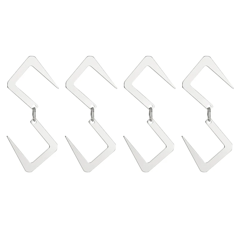 4 PCS Hanging Hook S-Shaped Hooks Outdoor Triangular Pot Cookware Lamp Holder Hook for Camping Clothesline Hanger
4 PCS Hanging Hook S-Shaped Hooks Outdoor Triangular Pot Cookware Lamp Holder Hook for Camping Clothesline Hanger