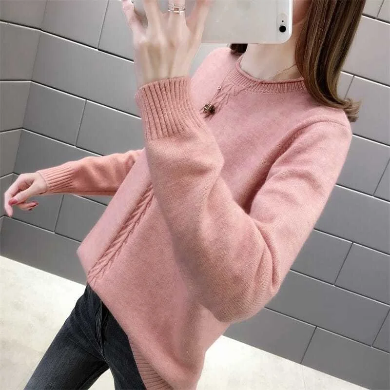 Autumn Spring Fashion O-Neck Long Sleeve Knitted Sweater Women Loose Pullover 5 Color Short Knitting Tops Female Jumpers Ladies
Autumn Spring Fashion O-Neck Long Sleeve Knitted Sweater Women Loose Pullover 5 Color Short Knitting Tops Female Jumpers Ladies