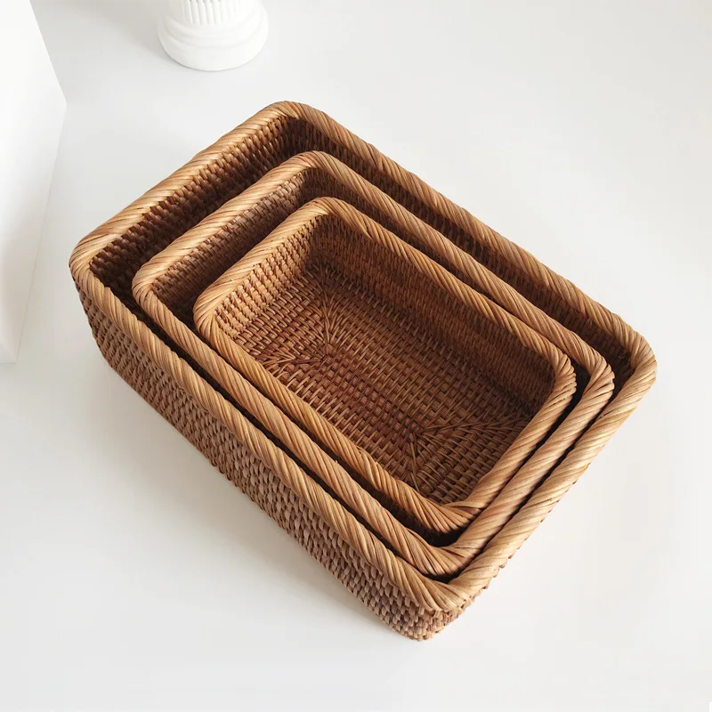 Factory Direct Sales Rattan Woven Storage Basket Living Room Bedroom Tabletop Snack Storage Box Hand Woven Storage Basket
Factory Direct Sales Rattan Woven Storage Basket Living Room Bedroom Tabletop Snack Storage Box Hand Woven Storage Basket