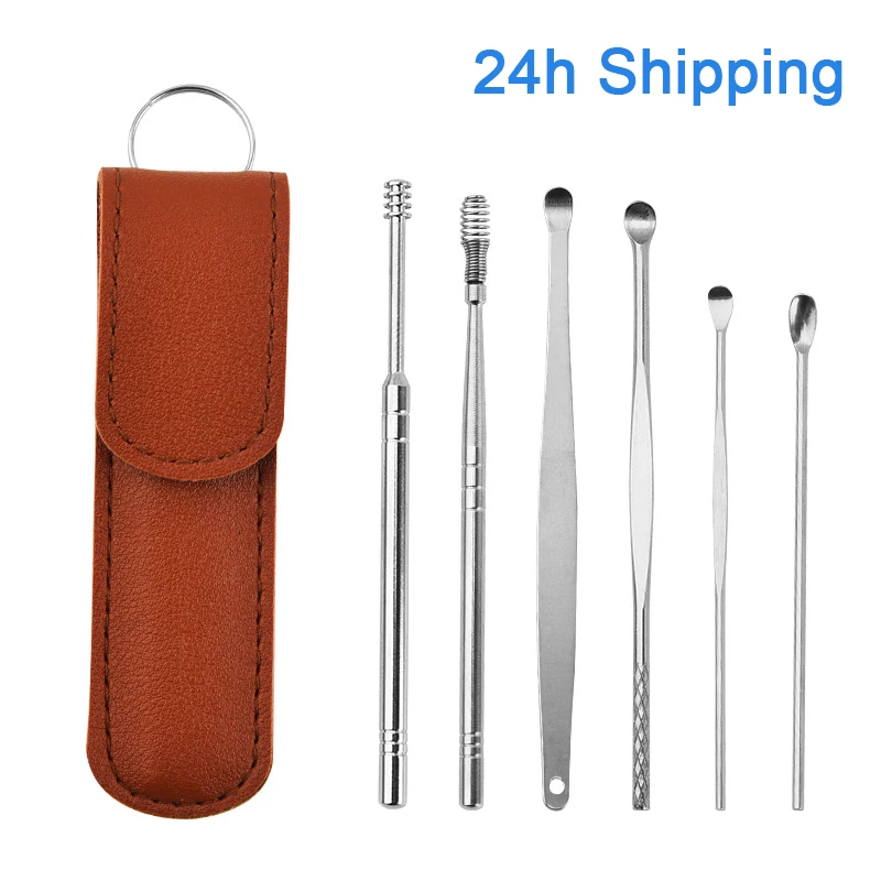 6Pcs/Set Ear Cleaner Wax Pickers Earpick Wax Remover Curette Ear Pick Cleaner Kit Spoon Care Ear Clean Tool
6Pcs/Set Ear Cleaner Wax Pickers Earpick Wax Remover Curette Ear Pick Cleaner Kit Spoon Care Ear Clean Tool