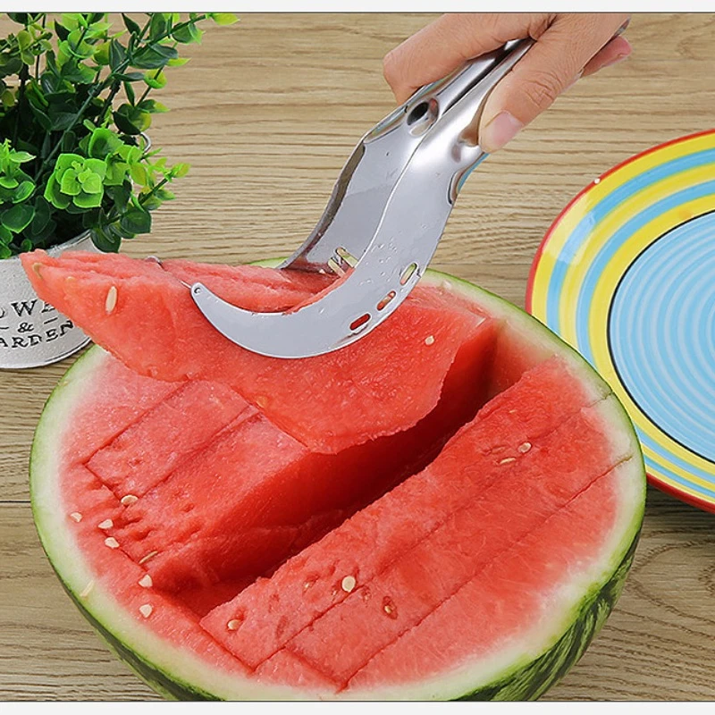 

Stainless Steel Watermelon Slicer Cutter Fruit Vegetable Tools Kitchen Gadgets with Melon Baller Scoop Extra,fruit gadgets Set