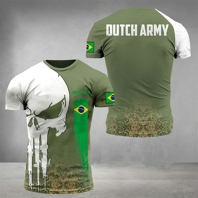 Brazil Flag Men's T-shirt Brazilian Soldier-army-veteran Country Flag 3d Printed T Shirt Summer Tshirt Oversized Clothing
Brazil Flag Men's T-shirt Brazilian Soldier-army-veteran Country Flag 3d Printed T Shirt Summer Tshirt Oversized Clothing