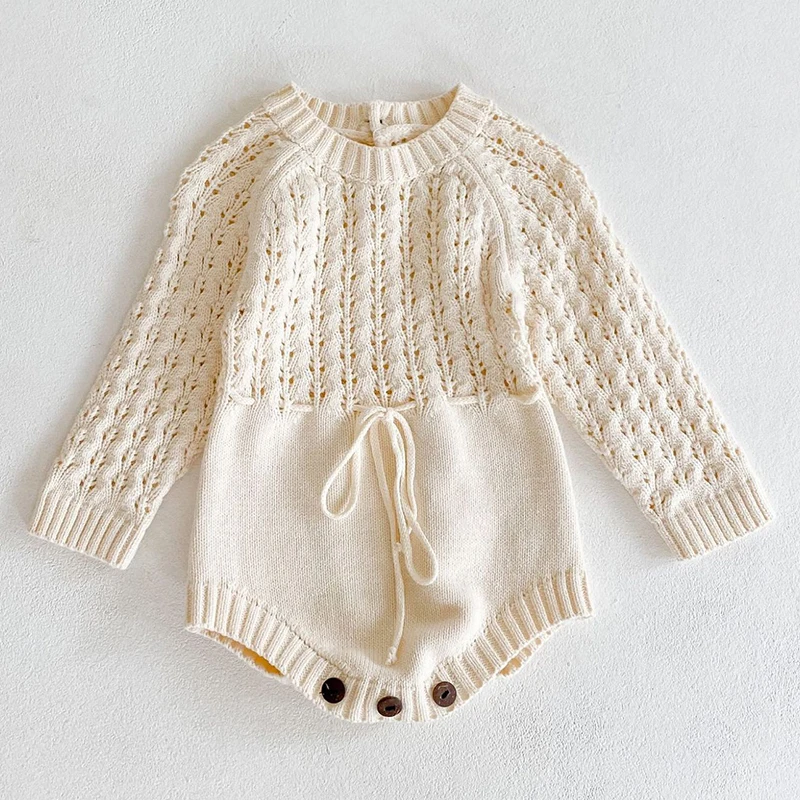 Spring Baby Clothes Girls Romper Autumn Long Sleeve Baby Girl Knit Hollow Out Rompers Baby Jumpsuit Baby Clothes
Spring Baby Clothes Girls Romper Autumn Long Sleeve Baby Girl Knit Hollow Out Rompers Baby Jumpsuit Baby Clothes