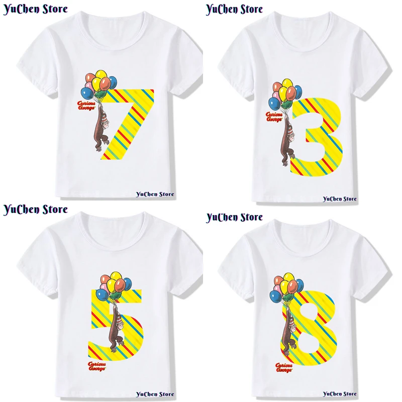 2022 New Curious George Kids Cartoon T-shirt Birthday T-Shirt No. 1-10 Boys And Girls T-shirt Birthday Gift Children's Clothing
2022 New Curious George Kids Cartoon T-shirt Birthday T-Shirt No. 1-10 Boys And Girls T-shirt Birthday Gift Children's Clothing