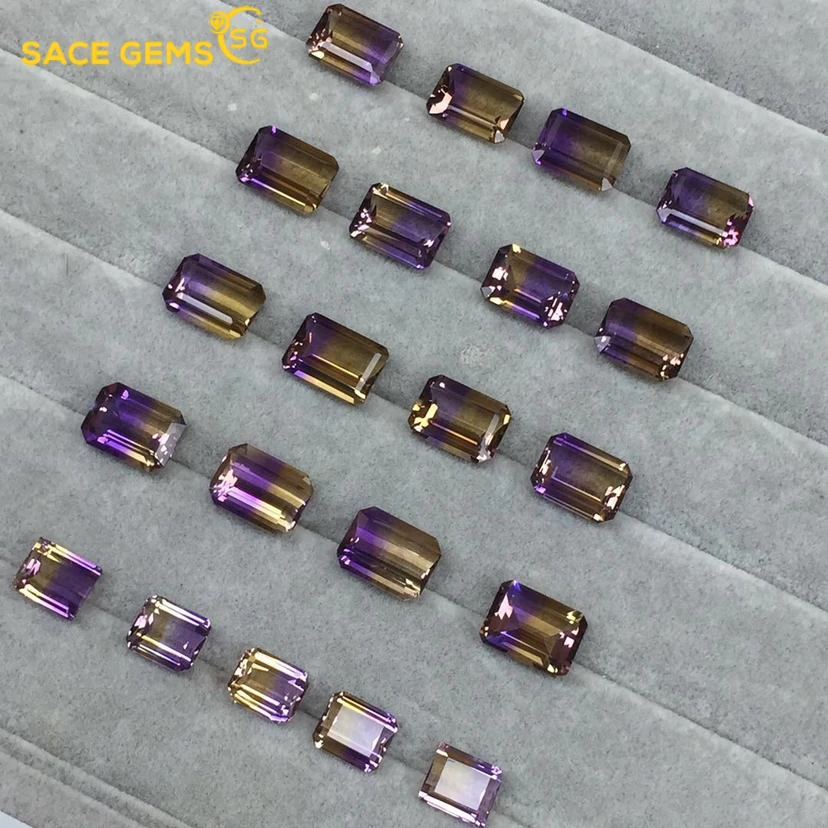 SACE GEMS Loose Gemstones Natural Ametrine Rectangular Flat Ring Surface Bare Stone Small Aniseed Cutting Wholesale and Retail
SACE GEMS Loose Gemstones Natural Ametrine Rectangular Flat Ring Surface Bare Stone Small Aniseed Cutting Wholesale and Retail