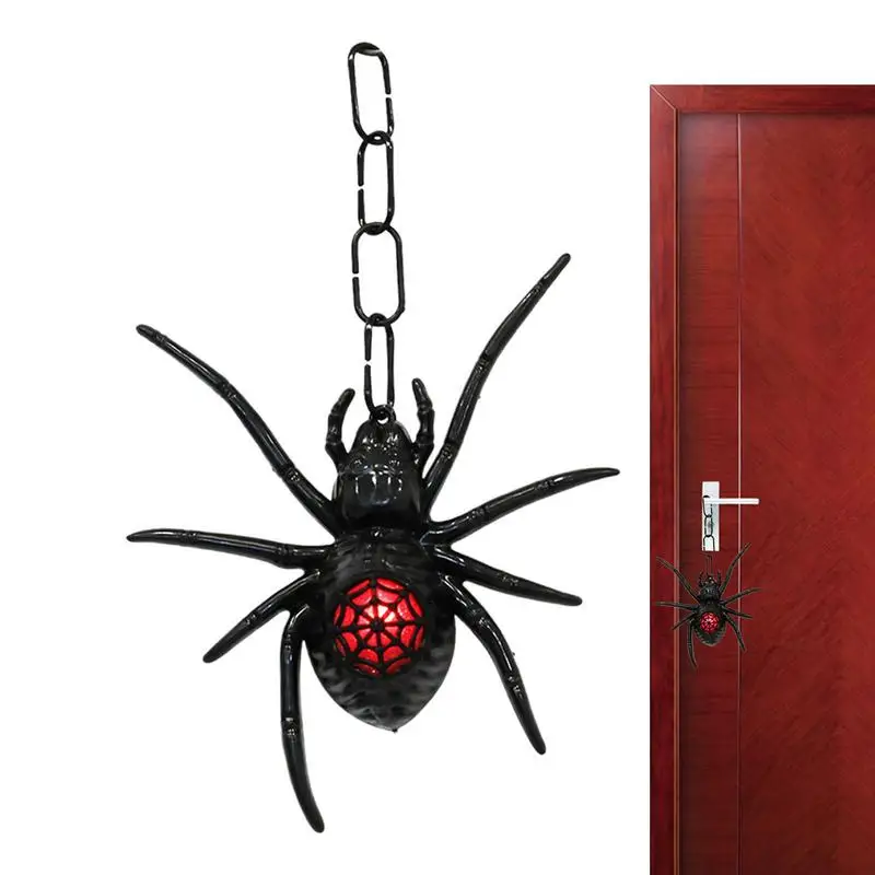 

Giant Light Up Spider Scary Glowing Spider Tricky Decor Soft Light Decoration Tool For Window Ceiling Wall And Door
