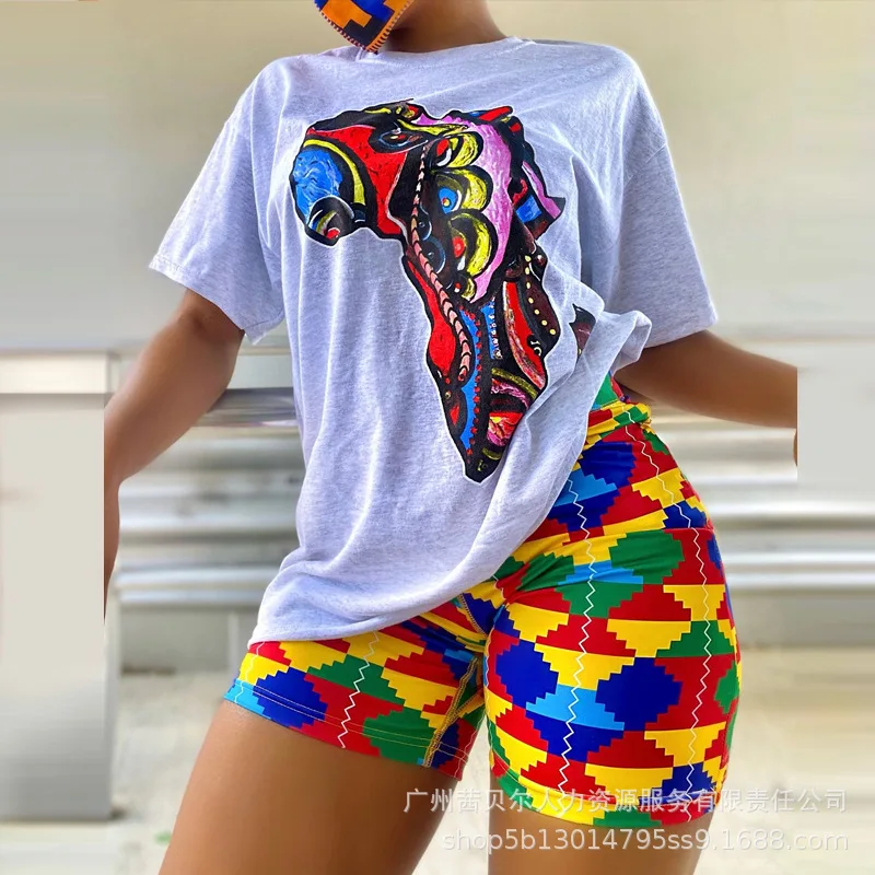 O-Neck Abstract Print Top & Allover Print Shorts Set Women Short Sleeve T Shirt Tshirt High Waist Shorts Pants Fashion Casual
O-Neck Abstract Print Top & Allover Print Shorts Set Women Short Sleeve T Shirt Tshirt High Waist Shorts Pants Fashion Casual