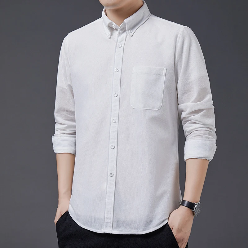 British Style Solid Long Sleeve Shirts Men Clothing 2022 Spring Autumn Slim Fit Business Casual Formal Wear Hot Blouse Tops W456
British Style Solid Long Sleeve Shirts Men Clothing 2022 Spring Autumn Slim Fit Business Casual Formal Wear Hot Blouse Tops W456