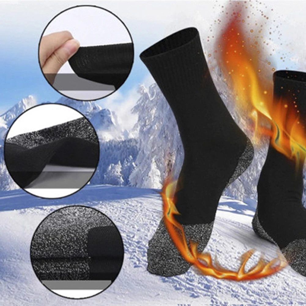 1Pair Thermal Heated Sports Socks Winter Warm Aluminized Fibers Thicken Super Soft Comfort Socks Keep Foot Warm Ski Socks
1Pair Thermal Heated Sports Socks Winter Warm Aluminized Fibers Thicken Super Soft Comfort Socks Keep Foot Warm Ski Socks