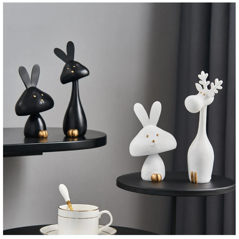 Living Room Tabletop Resin Animal Pendant Simple Cute Rabbit Deer Small Ornaments Creative Girls Bedroom Furnishings Home Layout
Living Room Tabletop Resin Animal Pendant Simple Cute Rabbit Deer Small Ornaments Creative Girls Bedroom Furnishings Home Layout