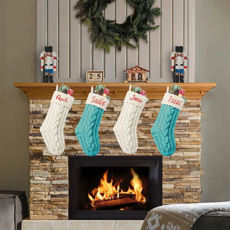 Christmas Knitted Socks Personalized Embroidered Name Tiffany Blue Socks Christmas Socks Gift Bag
Christmas Knitted Socks Personalized Embroidered Name Tiffany Blue Socks Christmas Socks Gift Bag