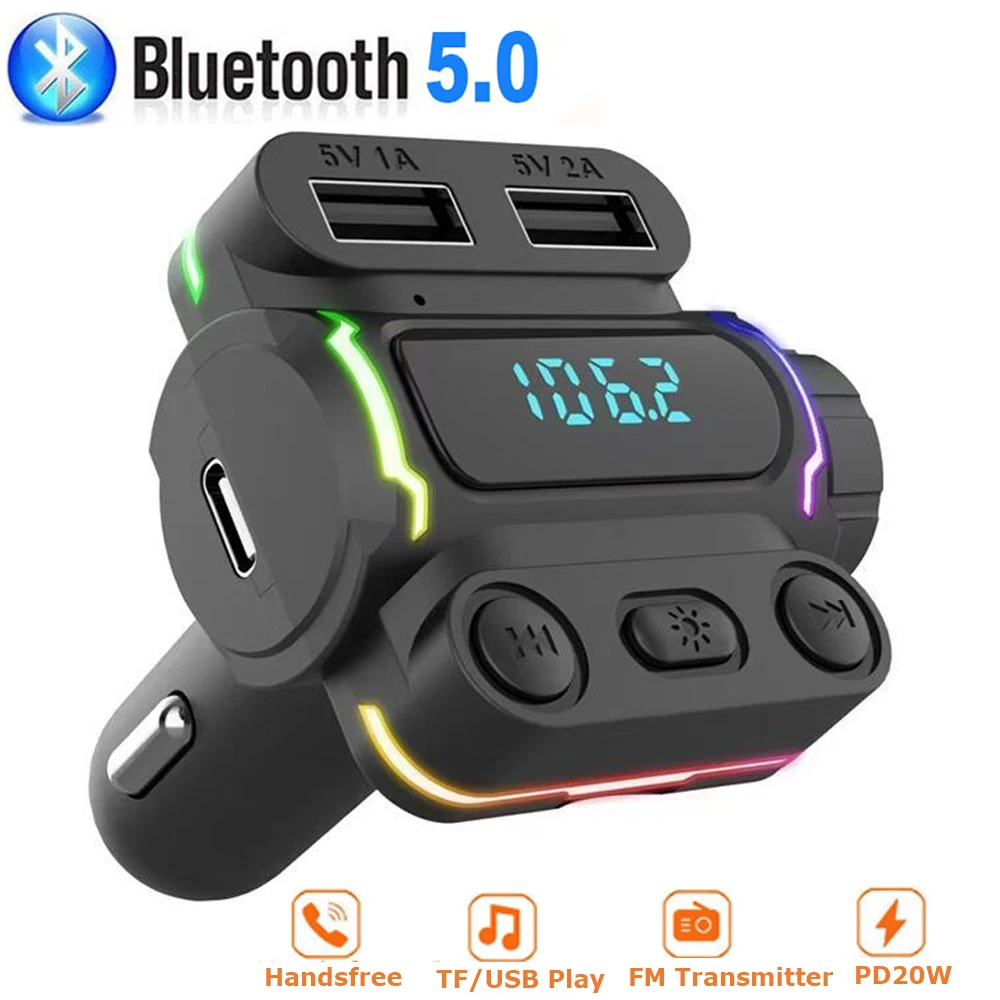 Автомобильный беспроводной FM-передатчик, гарнитура Bluetooth 5,0, аудиоприемник, TF U-диск, mp3-плеер, двойной USB PD20W, быстрое зарядное устройство, FM-мо...
Автомобильный беспроводной FM-передатчик, гарнитура Bluetooth 5,0, аудиоприемник, TF U-диск, mp3-плеер, двойной USB PD20W, быстрое зарядное устройство, FM-мо...